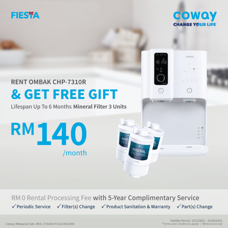 Q2 Promo 2021_HA Coway Fiesta-Ombak_Free Gift-3 Mineral Filters